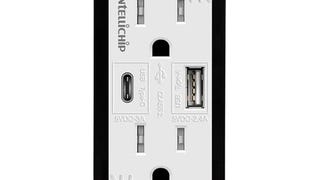 TOPGREENER USB Outlet, 5.8A Type C Wall Outlet 15 Amp Tamper-...