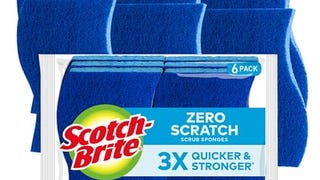 Scotch-Brite Zero Scratch Scrub Sponges, 6 Kitchen Sponges...