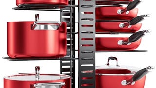 MUDEELA Pots and Pans Organizer Rack under Cabinet, 8-Tier...