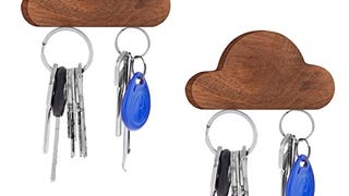 Frjjthchy 2 Pcs Cloud Shaped Key Hook Wooden Magnetic Wall...