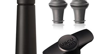 Vacu Vin Wine Saver Pump Black with Vacuum Wine Stopper...