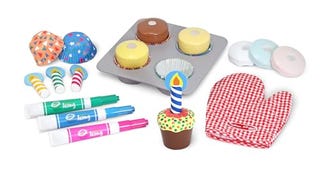 Melissa & Doug Bake and Decorate Wooden Cupcake Play Food...