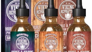 Viking Revolution Beard Oil for Men 3 Pack - Natural Mens...