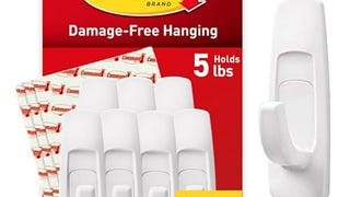 Command Large Utility Hooks, 7-Hooks, 12-Strips, Organize...