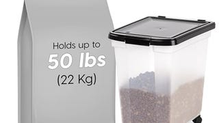 IRIS USA WeatherPro Airtight Dog Food Storage Container,...