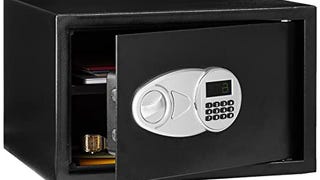 Amazon Basics Steel Security Safe with Programmable Electronic...