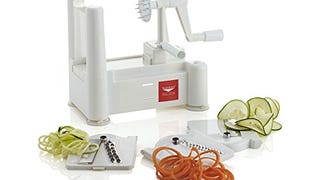 Paderno World Cuisine 3-Blade Vegetable Slicer / Spiralizer,...