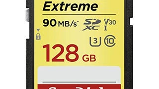 SanDisk 128GB Extreme SDXC UHS-I Memory Card - 90MB/s, C10,...