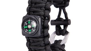 Gonex Survival Bracelet 550 Paracord Outdoor Camping Survival...