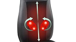 Zyllion Neck and Back Massager for Chair - Shiatsu Kneading...