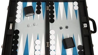 19-inch Premium Backgammon Set - Large Size - Black with...