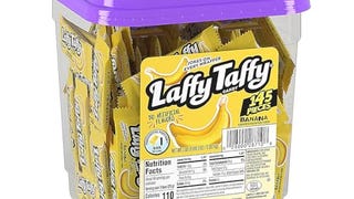 Laffy Taffy Candy, Banana Flavor, Individually Wrapped...