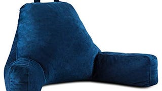 LINENSPA Reading Pillow with Shredded Memory Foam- Back...