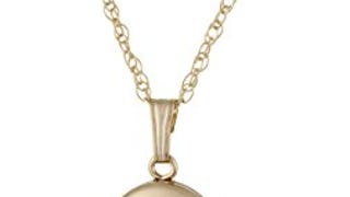 Yellow 14k Gold-Filled Polished Oval Locket Necklace, 18"...