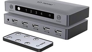 TOTU HDMI Switch 4 Ports (4 x 1) 4K 60Hz HDMI 2.0 Switcher...