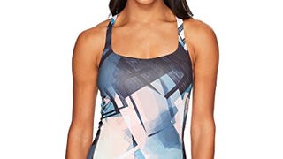 Lucy Women's Let It Be Bra Tank, Multi Faded Geo Print,...