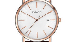 Bulova Men's Classic 3-Hand Calendar Date Quartz Leather...