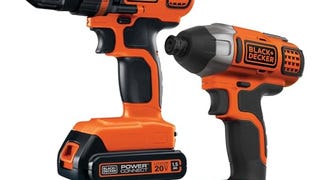 BLACK+DECKER 20V MAX Cordless Drill and Impact Driver, Power...