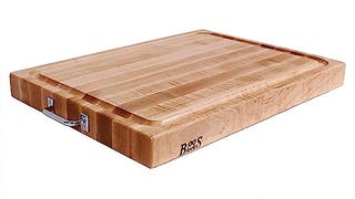 John Boos Block Large Reversible Wood Cutting Board w/Metal...