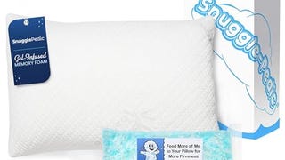 Snuggle-Pedic Gel Memory Foam Cooling Pillow Shredded Memory...