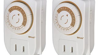 Woods 50006WD Indoor 24-Hour Mechanical Outlet Timer, 30...