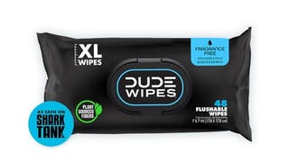 DUDE Wipes Flushable Wipes - 1 Pack, 48 Wipes - Unscented...