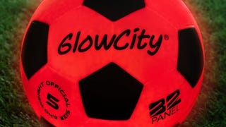 GlowCity Glow in The Dark Soccer Ball | Light Up Indoor/...