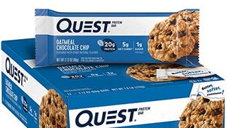 Quest Nutrition Oatmeal Chocolate Chip Protein Bars, 20g...