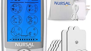 NURSAL TENS Unit Muscle Stimulator, Rechargeable TENS Machine...