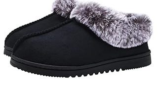 UBXRIN Womens Fuzzy Memory Foam Slippers Boots Cozy Faux...