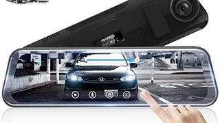 AKASO Mirror Dash Cam 2K - 12'' Front and Rear View Mirror...