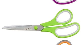 Amazon Basics Stainless Steel Scissors for Office, Crafts,...