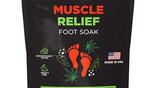 Muscle Relief Foot Soak with Epsom Salt, Made in USA, Soothe...