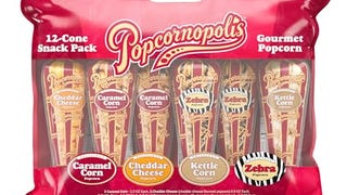 Popcornopolis Gourmet Popcorn Snacks, 12 Cone Variety Snack...
