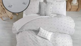 Urban Habitat Cotton Comforter Set - Jacquard Tufts Pompom...