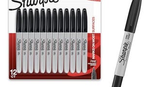 Sharpie Permanent Markers, Fine Point, Black, 12 Count,...