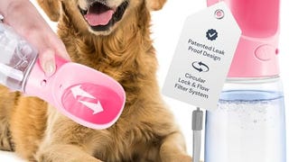 MalsiPree Leak-Proof Portable Dog Water Bottle for Travel...