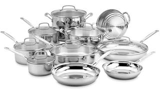 Cuisinart 17-Piece Cookware Set, Chef's Classic Steel Collection...