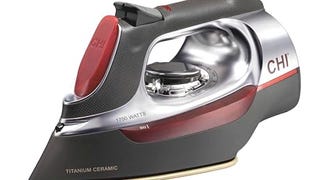 CHI Steam Iron for Clothes with 8’ Retractable Cord, 1700...