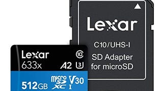 Lexar High-Performance 633x 512GB microSDXC UHS-I Card...