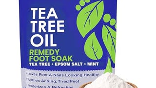 Tea Tree Oil Foot Soak with Epsom Salt & Mint, Feet Soak...