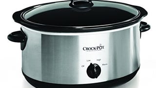 Crock-Pot Large 8 Quart Oval Manual Slow Cooker, Stainless...