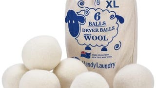 Handy Laundry Wool Dryer Balls - Natural Fabric Softener,...