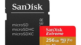 SanDisk 256GB Extreme microSDXC UHS-I Memory Card with...