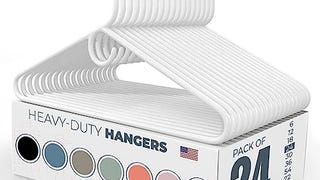 Made in USA Heavy Duty Plastic Clothes Hangers Bulk, 20...