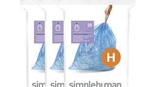 simplehuman Code H 60 Count, Genuine Custom Fit Liners,...