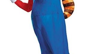 Disguise Men's Super Mario Raccoon Deluxe Costume, Red,...