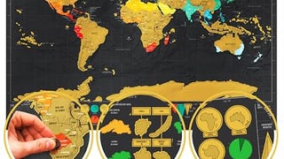 Scratch Off World Map | Travel Map To Track Travels | World...