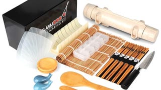 Delamu Sushi Making Kit, 20 in 1 Bazooka Roller Kit with...