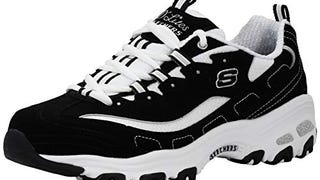 Skechers Women's D'Lites Original Lace-Up Sneaker, Black/...